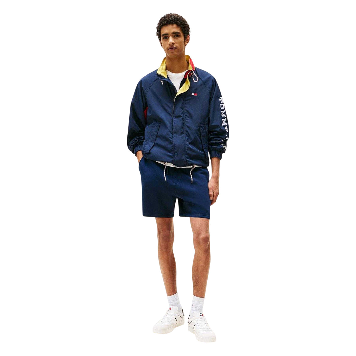 Night Navy - Lifestyle - Tommy Jeans Mens Fleece Flag Logo Sweat Shorts