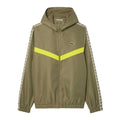 Khaki Green - Front - Lacoste Mens Monogram Tennis Track Jacket