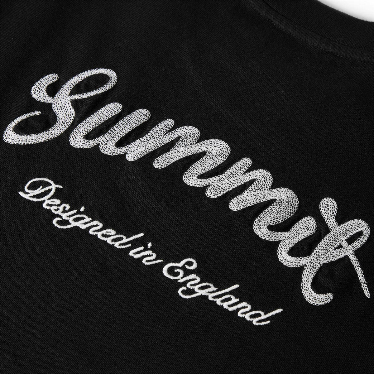 Black - Pack Shot - Summit Mens Stitch Detail Oversized T-Shirt
