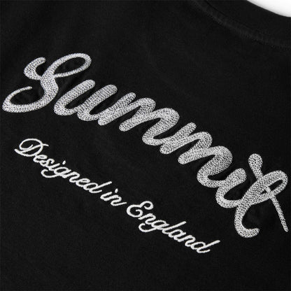Black - Pack Shot - Summit Mens Stitch Detail Oversized T-Shirt