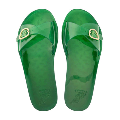 Green - Side - Ancient Greek Sandals Womens-Ladies Filia Jelly Sandals
