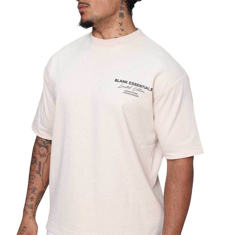 Summer Sand - Side - Blank Essentials Mens Limited Edition Oversized T-Shirt