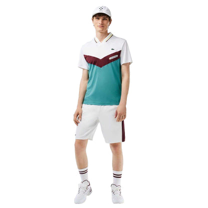 White-Blue - Lifestyle - Lacoste Mens Daniil Medvedev Seamless Tennis Polo Shirt