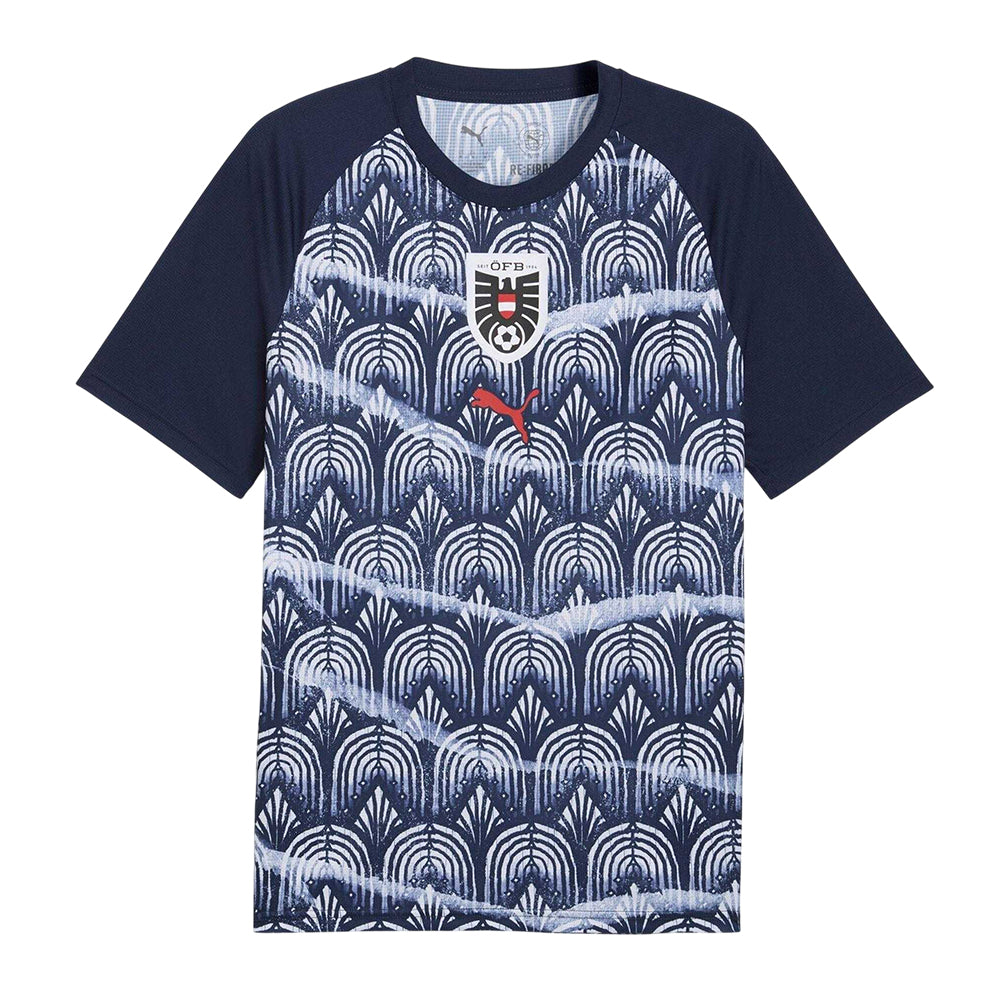Black-White - Front - Puma Mens World Cup 2026 Austria FC T-Shirt