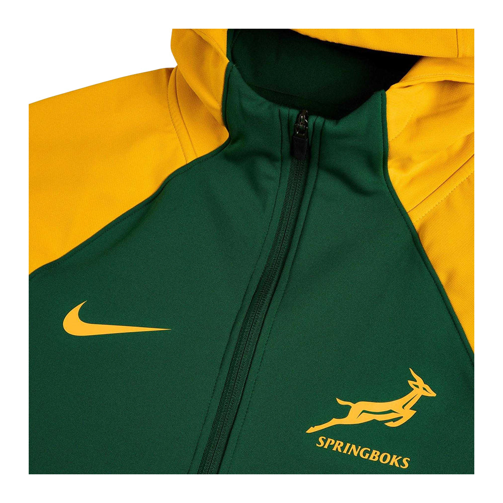 Green - Side - Nike Mens Springboks 26 Colour Block Athletic Full Zip Hoodie