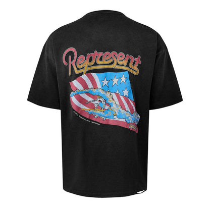 Black - Back - Represent Mens Beach Boys Americas Band Oversized T-Shirt