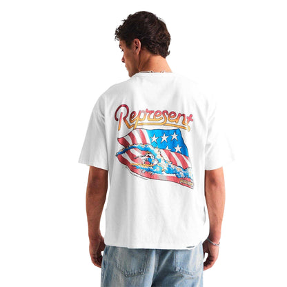 White - Lifestyle - Represent Mens Beach Boys Americas Band Oversized T-Shirt