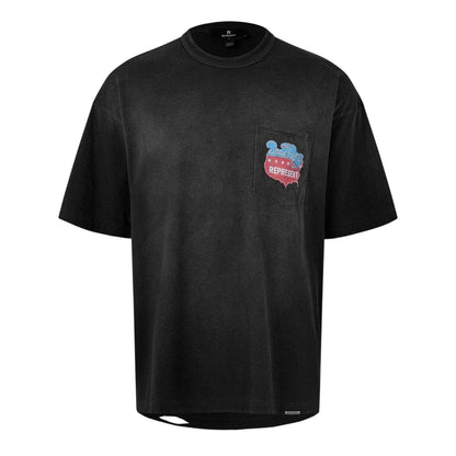 Black - Front - Represent Mens Beach Boys Americas Band Oversized T-Shirt