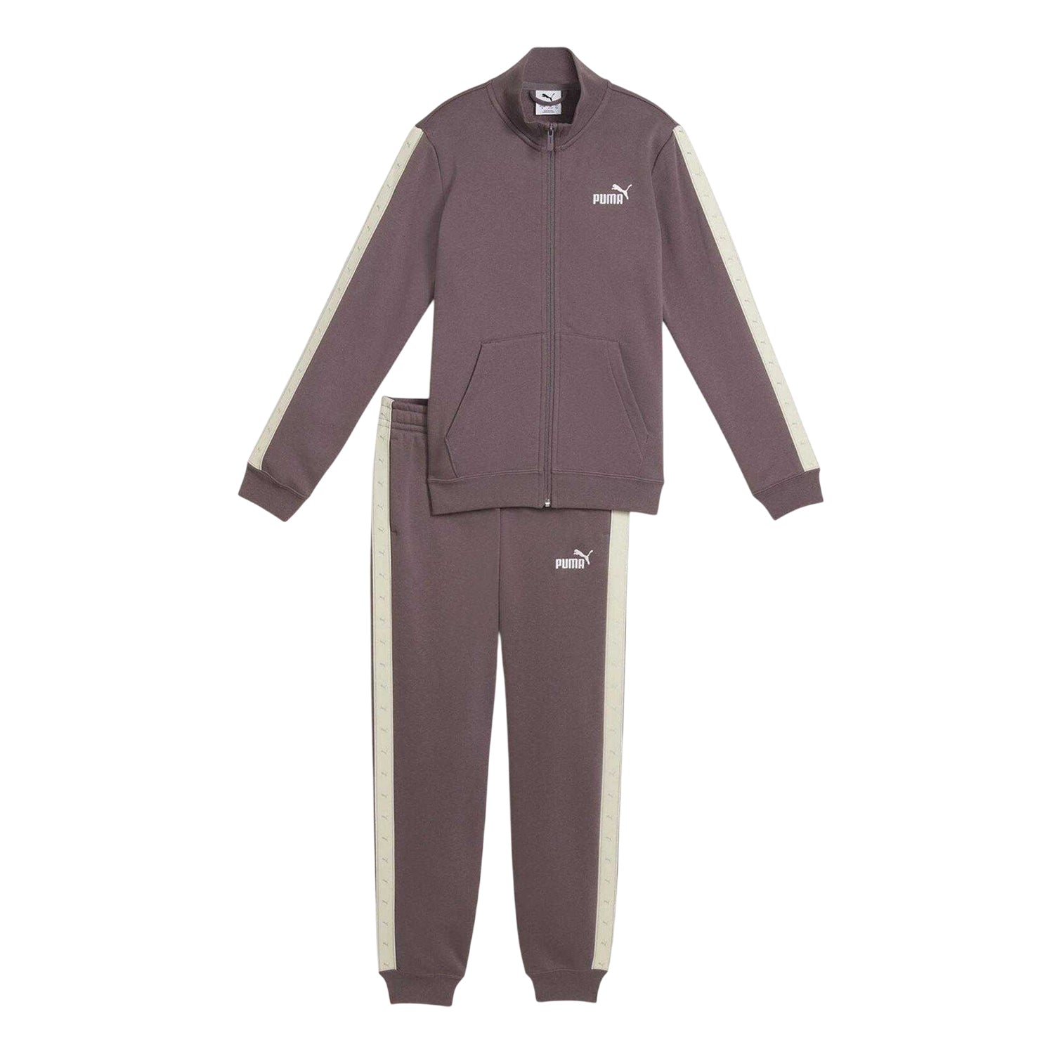 Raisin - Front - Puma Childrens-Kids Tape Full Zip Tracksuit Set