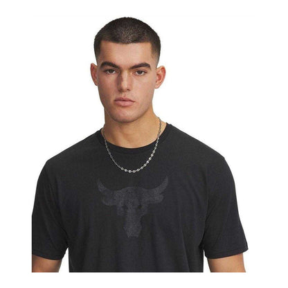 Black - Side - Under Armour Mens Project Rock Brahma Bull T-Shirt