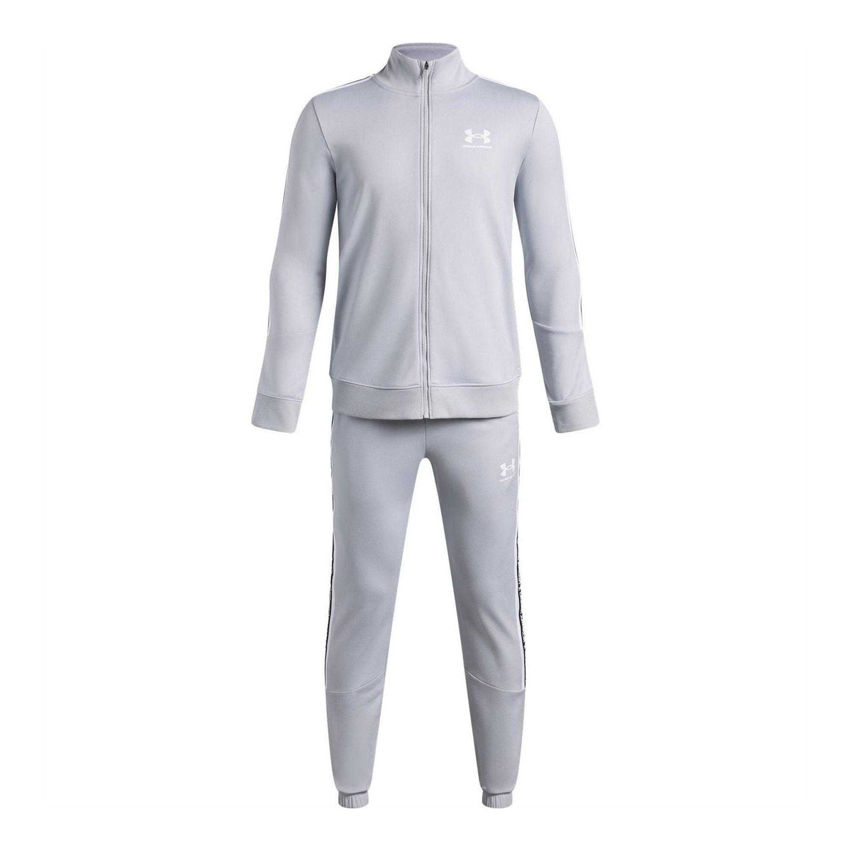 Grey - Front - Under Armour Boys Icon Tracksuit Set