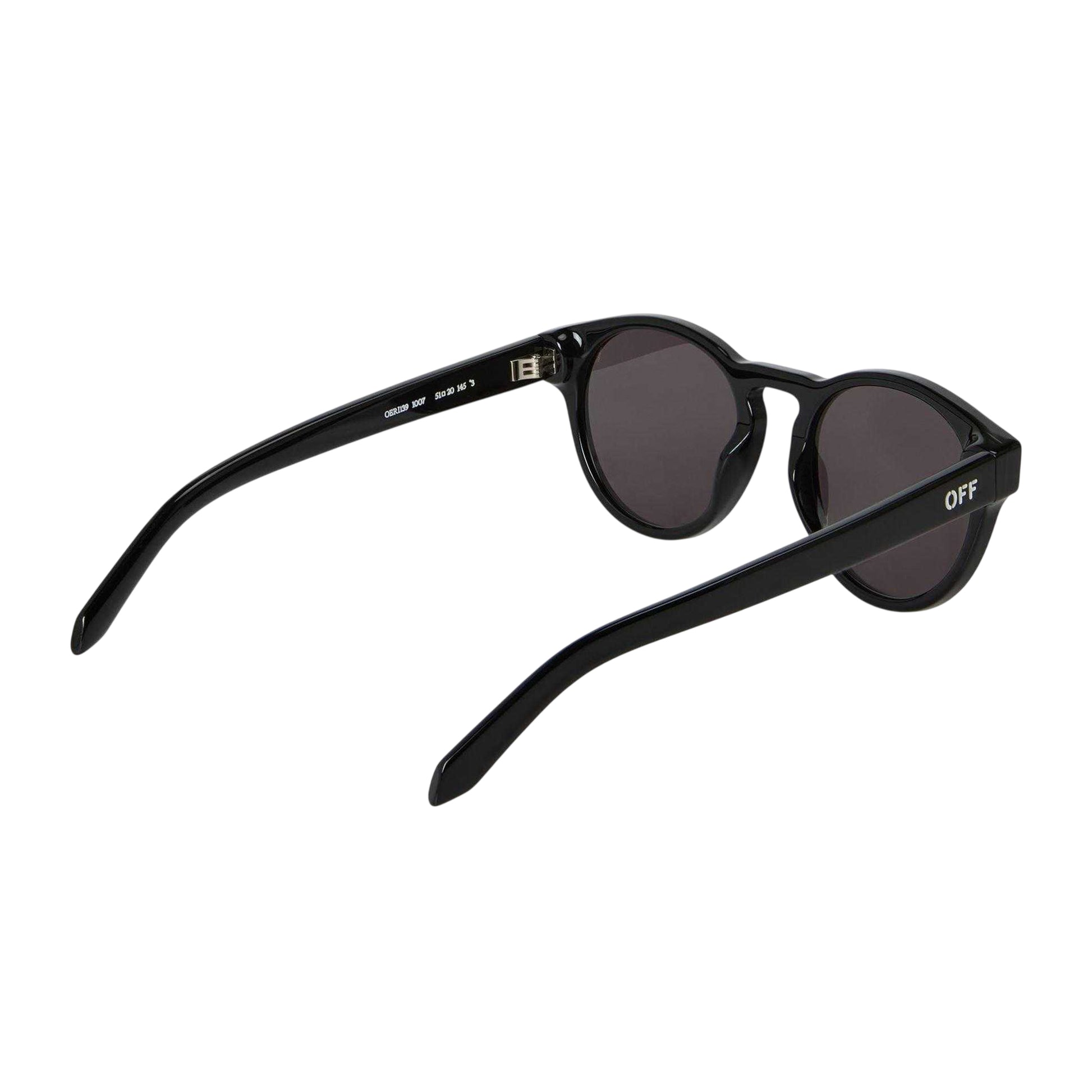 Black-Dark Grey - Back - Off-White Unisex Adult Oakland Round Sunglasses