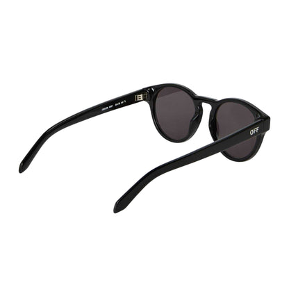Black-Dark Grey - Back - Off-White Unisex Adult Oakland Round Sunglasses