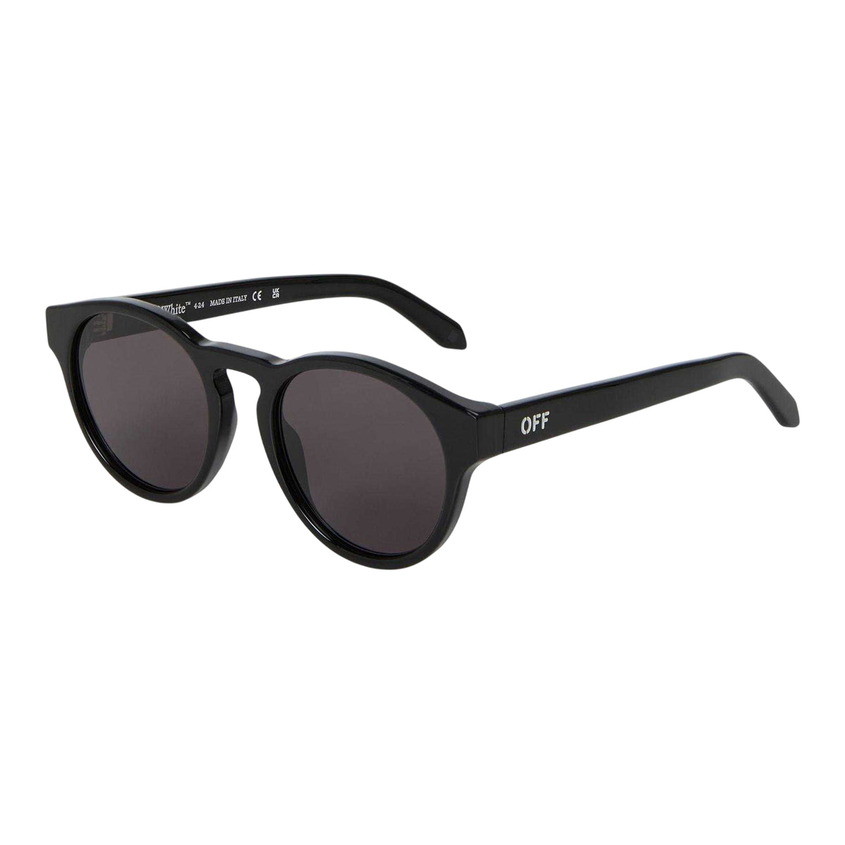 Black-Dark Grey - Front - Off-White Unisex Adult Oakland Round Sunglasses