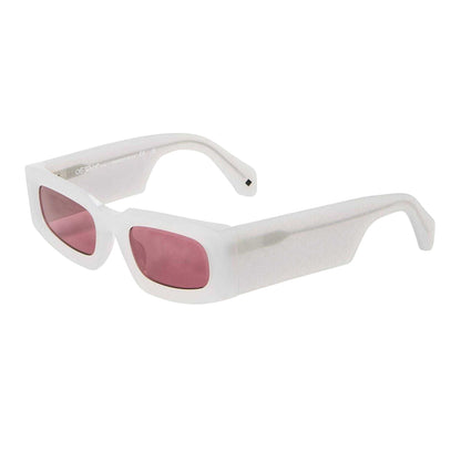 Grey-Burgundy - Front - Off White Womens-Ladies Cary Plain Sunglasses