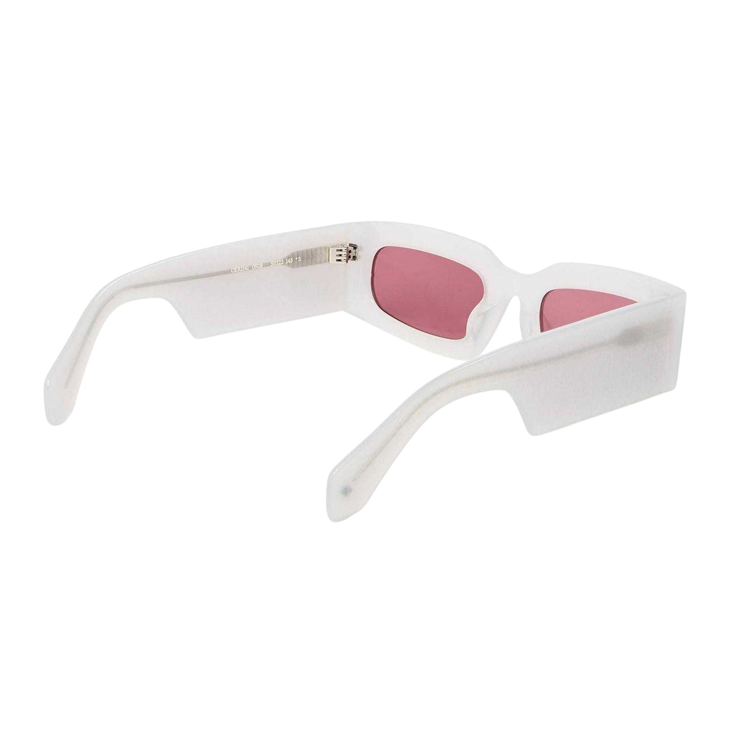 Grey-Burgundy - Back - Off White Womens-Ladies Cary Plain Sunglasses