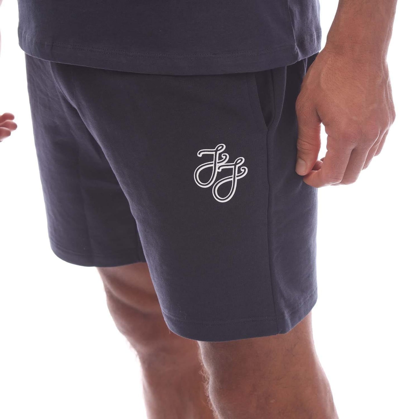 Navy - Lifestyle - Jack And Jones Mens Tag T-Shirt & Shorts Set