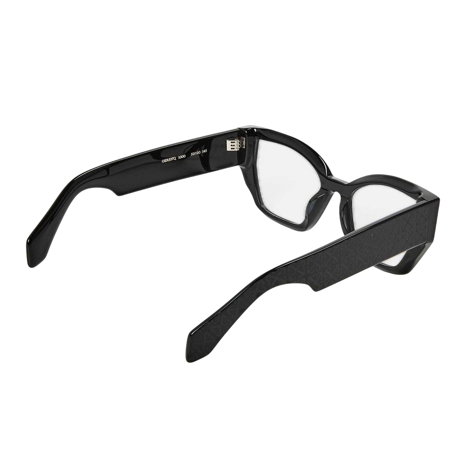Black - Back - Off White Unisex Adult Style 7q Logo Sunglasses