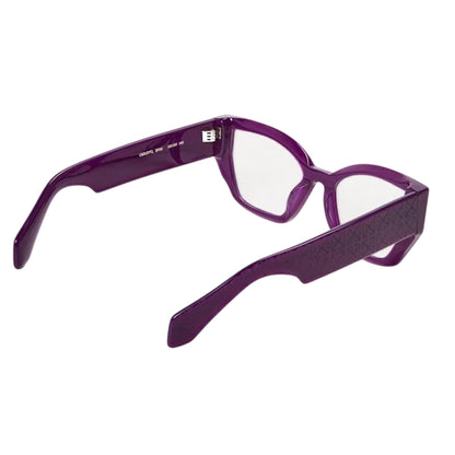 Purple - Back - Off White Unisex Adult Style 7q Logo Sunglasses