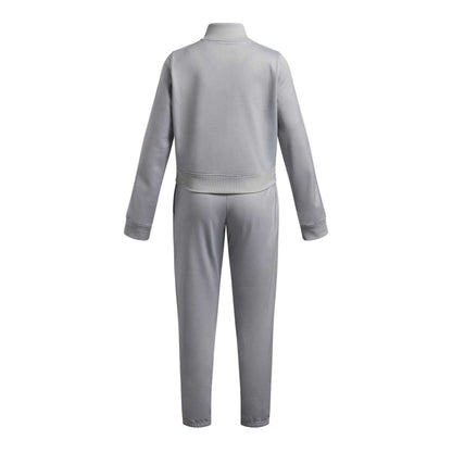 Frost Gray - Back - Under Armour Girls Icon Cropped Tracksuit Set