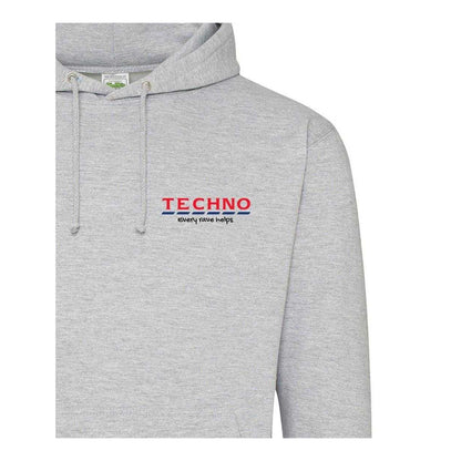 Grey - Side - AWD Mens Techno Every Rave Printed Hoodie