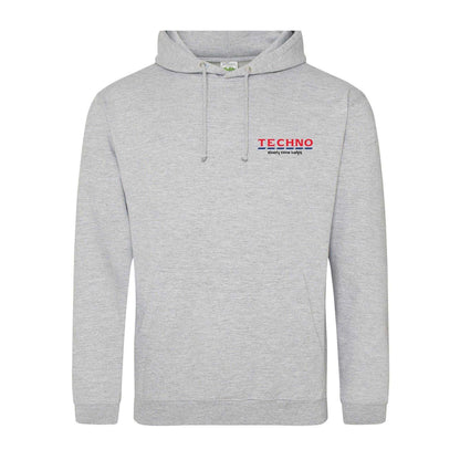 Grey - Front - AWD Mens Techno Every Rave Printed Hoodie