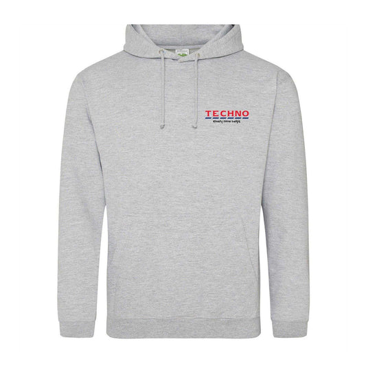 Grey - Front - AWD Mens Techno Every Rave Printed Hoodie