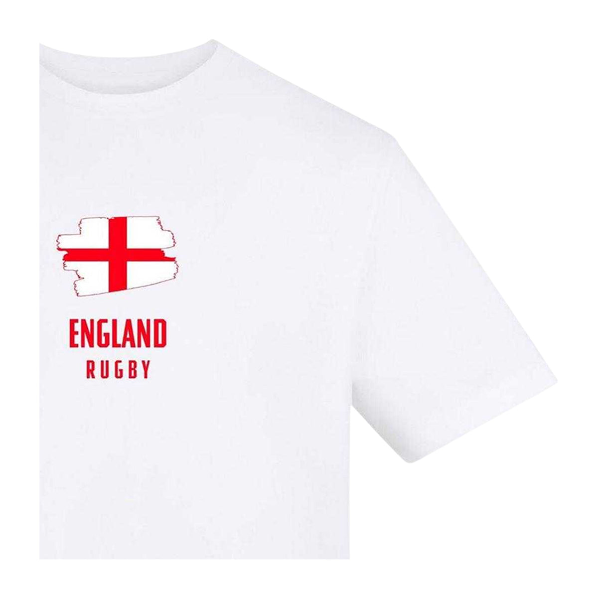 Flag Red - Side - AWD Unisex Adult Fan England Rugby T-Shirt