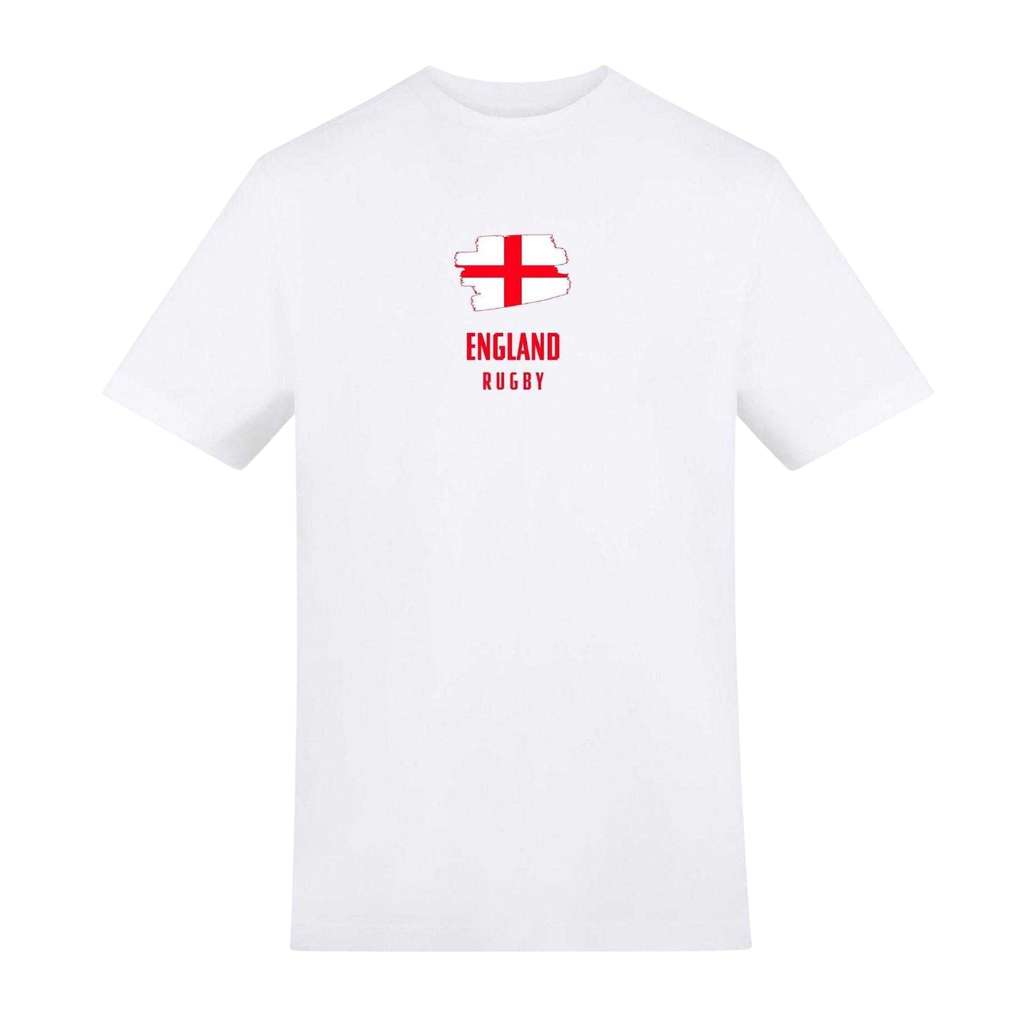 Flag Red - Front - AWD Unisex Adult Fan England Rugby T-Shirt