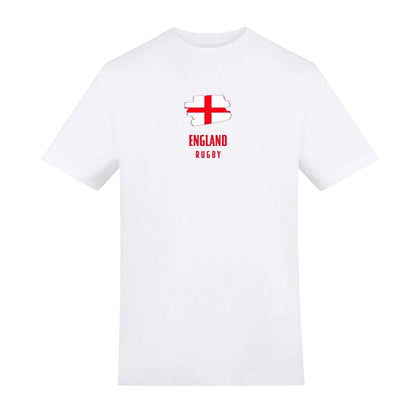 Flag Red - Front - AWD Unisex Adult Fan England Rugby T-Shirt