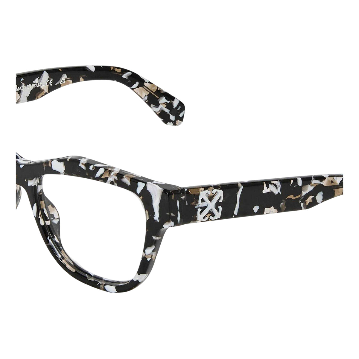 Havana - Side - Off White Unisex Adult Style 7g Speckle Sunglasses