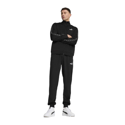 Black - Lifestyle - Puma Mens Tape Polyester Tracksuit Set