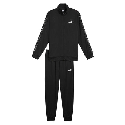 Black - Front - Puma Mens Tape Polyester Tracksuit Set