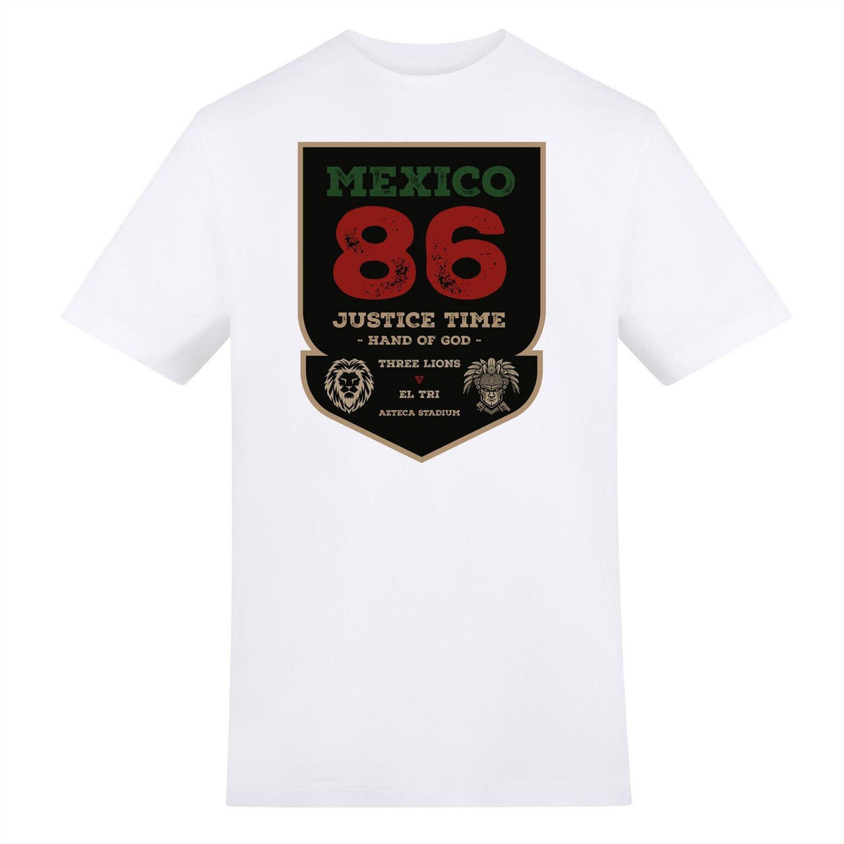 Dark - Front - AWD Unisex Adult Mexico 86 Printed T-Shirt