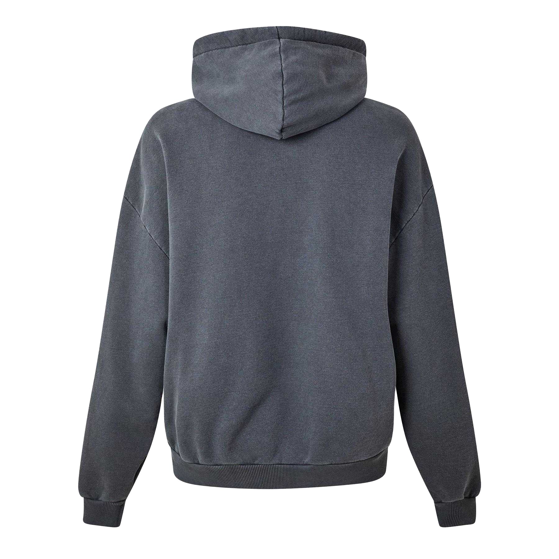 Charcoal - Back - MKI MIYUKI ZOKU Mens Logo Oversized Hoodie