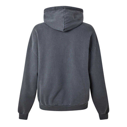 Charcoal - Back - MKI MIYUKI ZOKU Mens Logo Oversized Hoodie