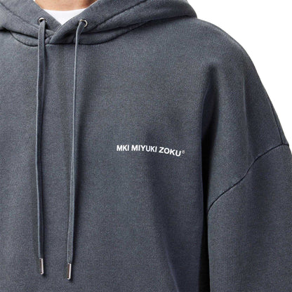 Charcoal - Side - MKI MIYUKI ZOKU Mens Logo Oversized Hoodie
