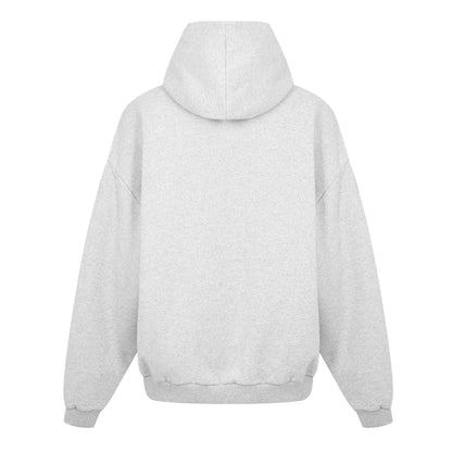 Grey - Back - MKI MIYUKI ZOKU Mens Logo Oversized Hoodie