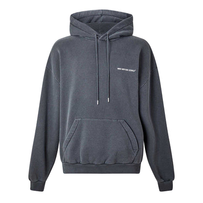 Charcoal - Front - MKI MIYUKI ZOKU Mens Logo Oversized Hoodie