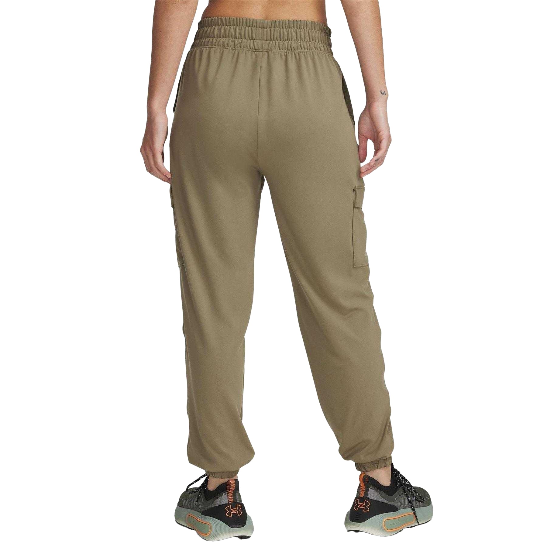 Brown - Back - Under Armour Womens-Ladies Meridian Cargo Jogging Bottoms