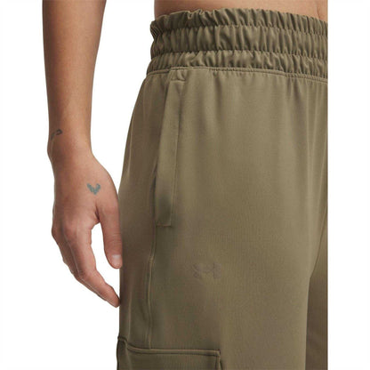 Brown - Side - Under Armour Womens-Ladies Meridian Cargo Jogging Bottoms