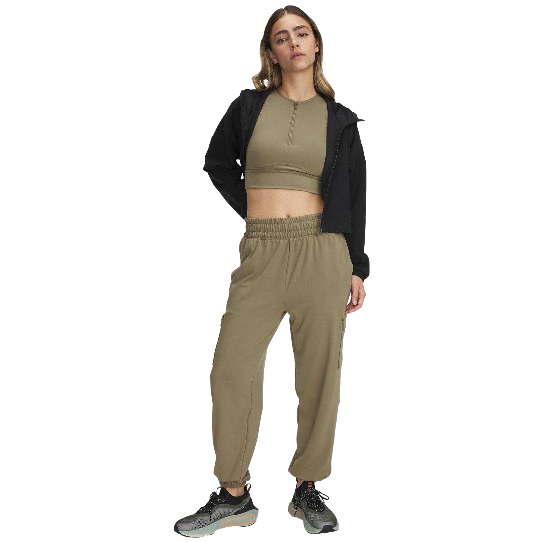 Brown - Lifestyle - Under Armour Womens-Ladies Meridian Cargo Jogging Bottoms