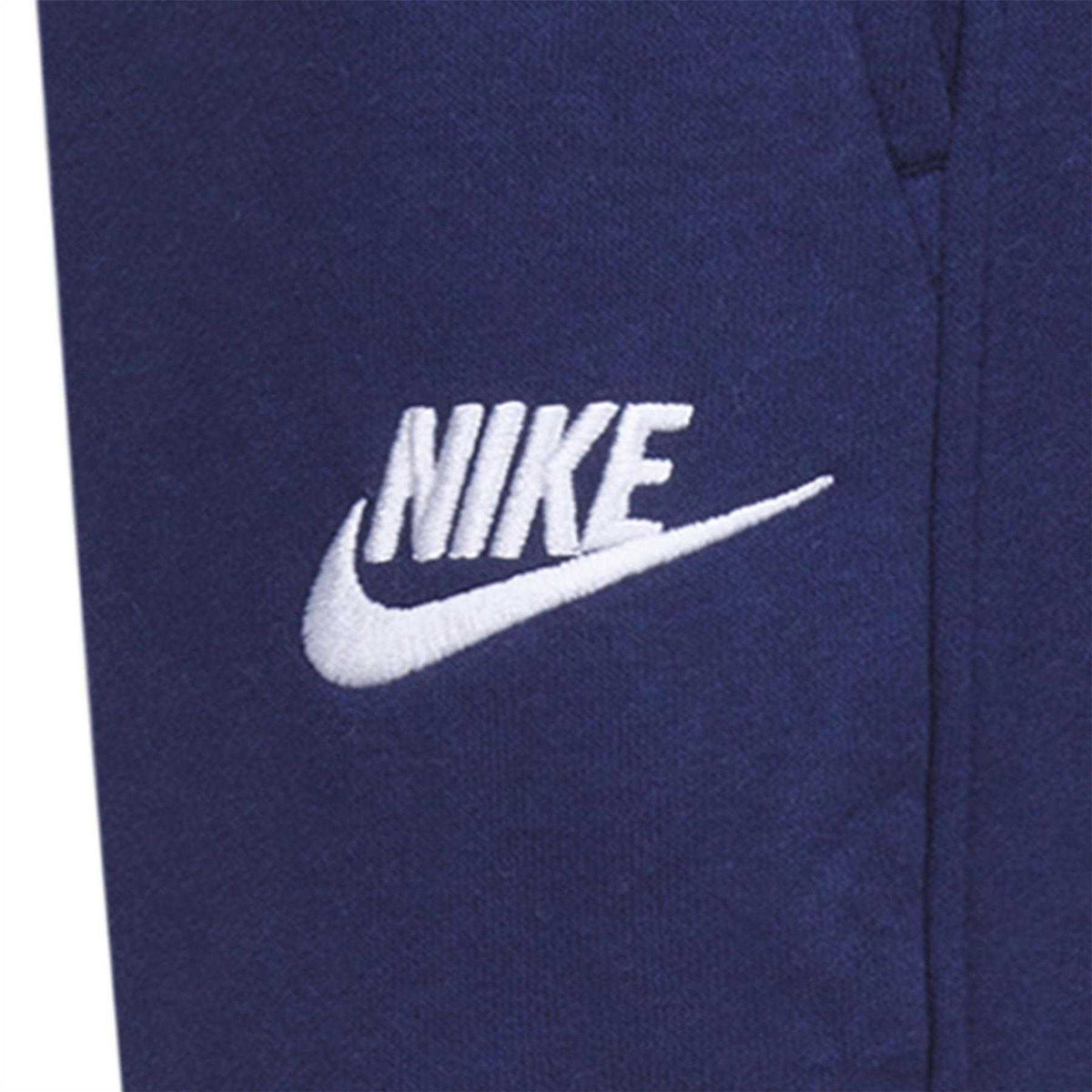 Navy - Side - Nike Childrens-Kids Fleece Relaxed Fit Joggers