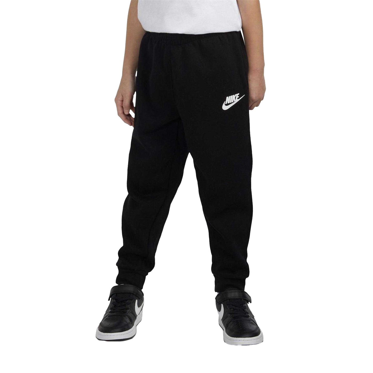 Black - Pack Shot - Nike Childrens-Kids Fleece Relaxed Fit Joggers