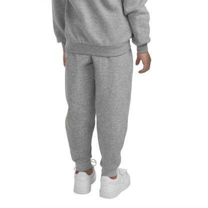 Grey - Pack Shot - Nike Childrens-Kids Fleece Relaxed Fit Joggers