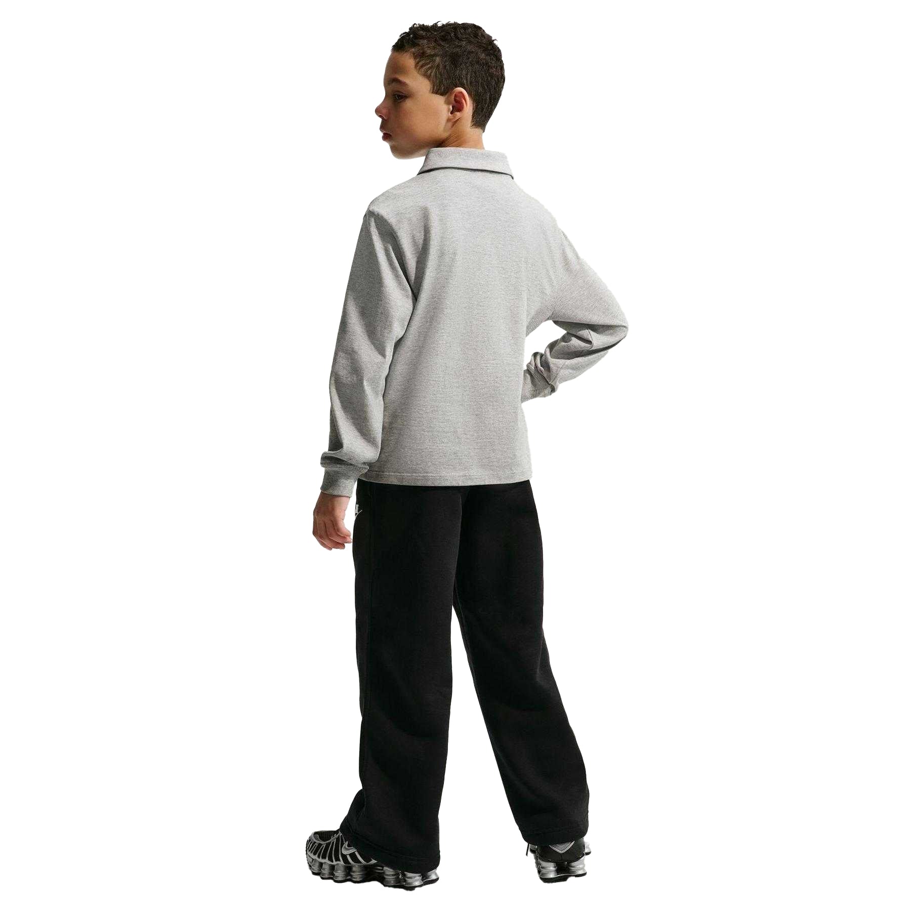 Black - Pack Shot - Nike Childrens-Kids Embroidered Logo Fleece Jogging Bottoms