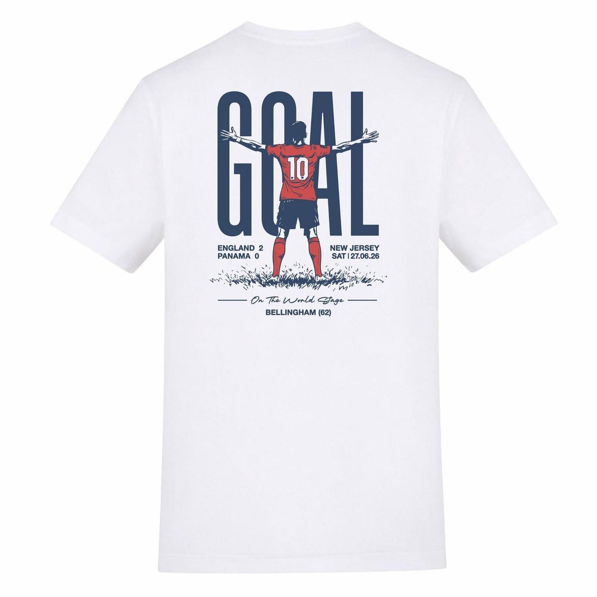 White - Back - AWD Unisex Adult Bellingham Panama England T-Shirt