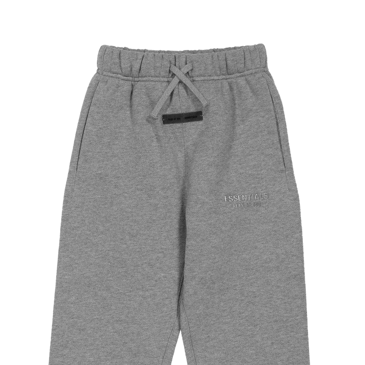 Concrete - Side - Fear Of God Essentials Childrens-Kids Fleece Cuffed Ankle Joggers