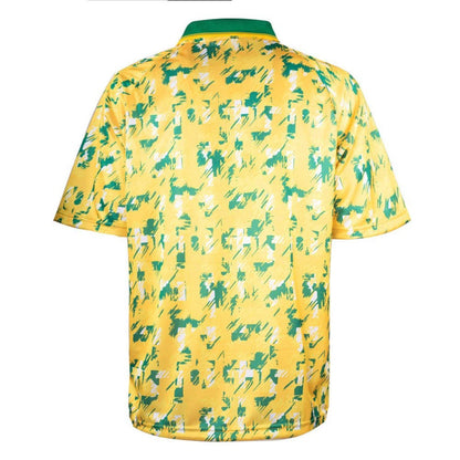 Yellow-Green - Back - Score Draw Unisex Adult 1993 Norwich City FC Replica Football Jersey