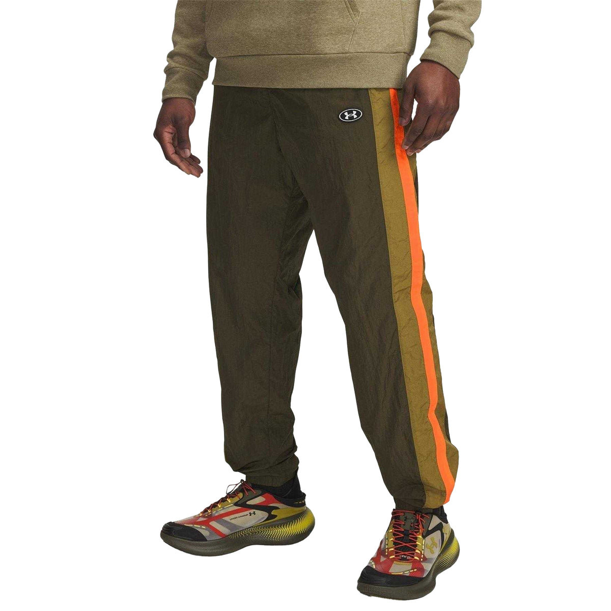 Green - Front - Under Armour Mens Icon Tracksuit Bottoms